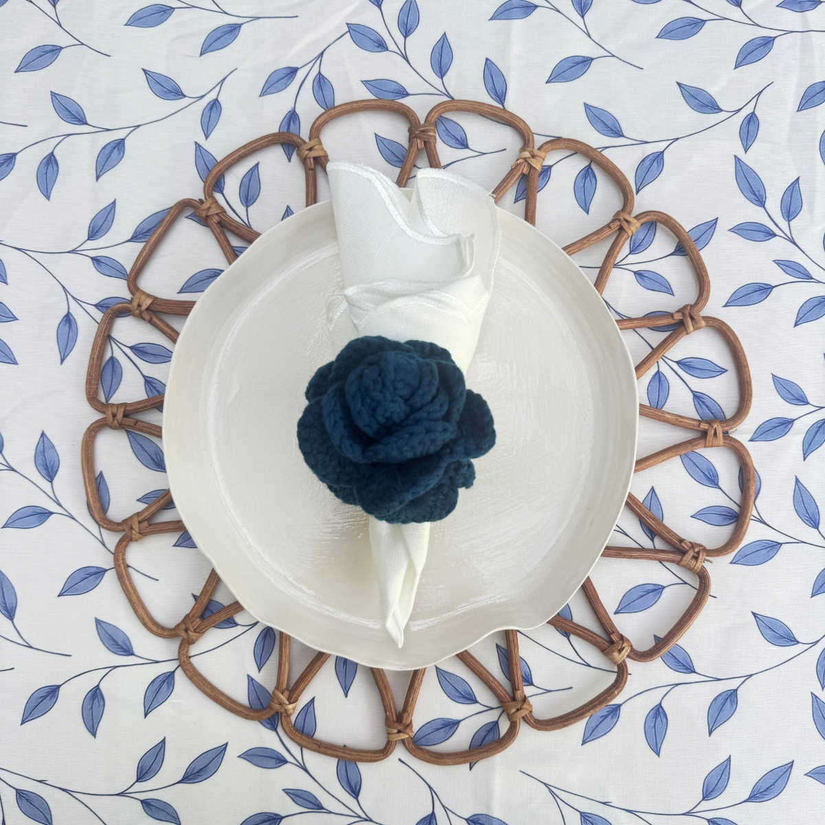 מפת עלים  כחול