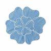 פלייסמט פרח תכלת לבן