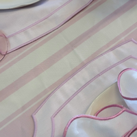 מפת פסים ורוד בייבי לבן