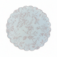 פלייסמט פרחוני ורוד לבן- סט של 6